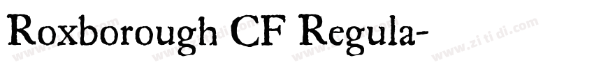 Roxborough CF Regula字体转换